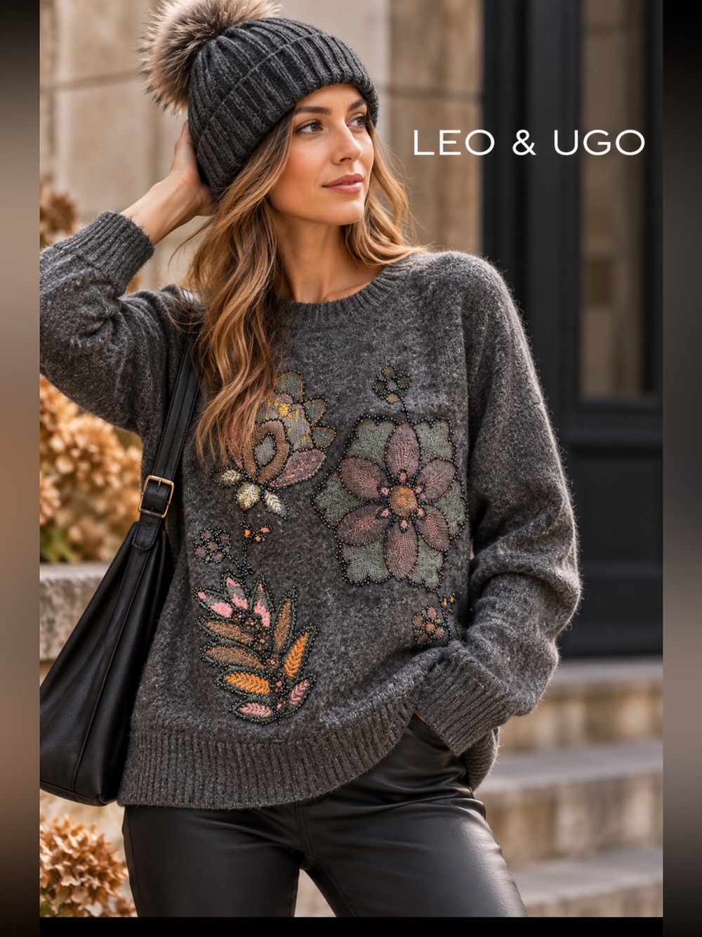 LÉO & UGO, the floral embroidered and beaded sweater!
